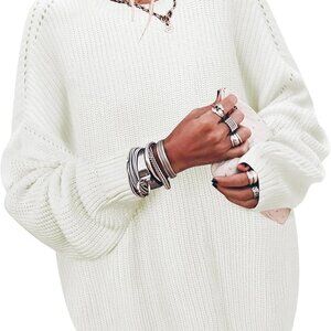 Sweaters for Women Casual Knit Ribbed Pullover Tunic Tops Fall Winter Fashion Cl